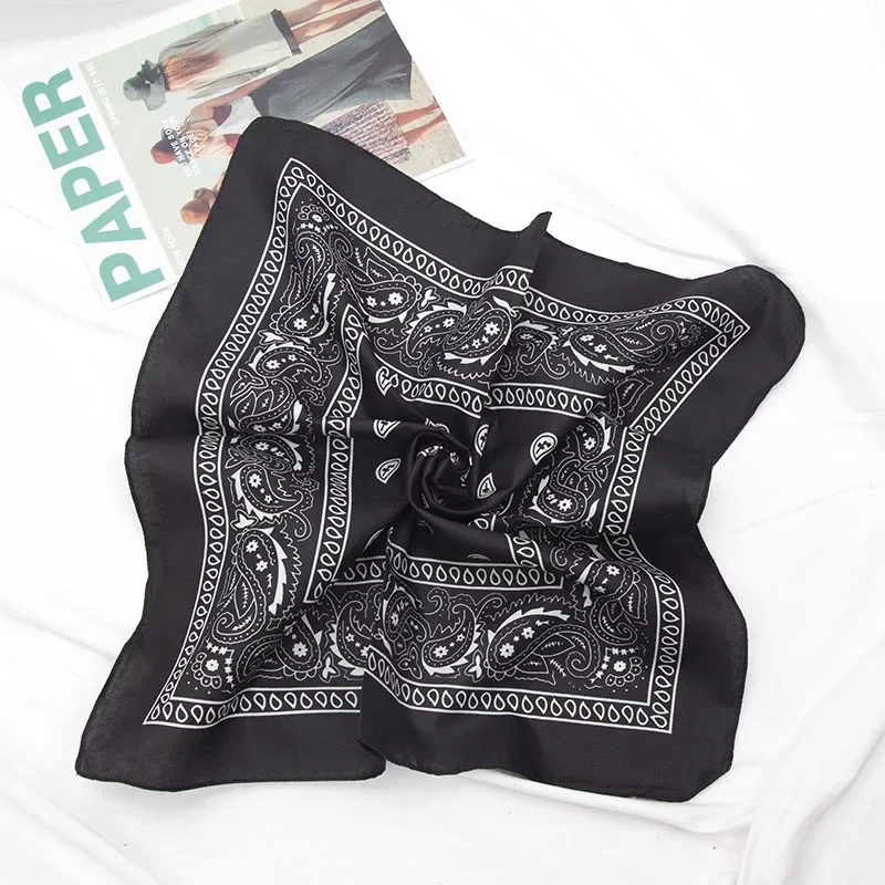 Top Trends: New Kerchief For Women Men Hip Hop Black Hair Band Neck Scarf Sports Headwear Square Scarves Print Handkerchief Bohemian Bandana Shoppable Styles