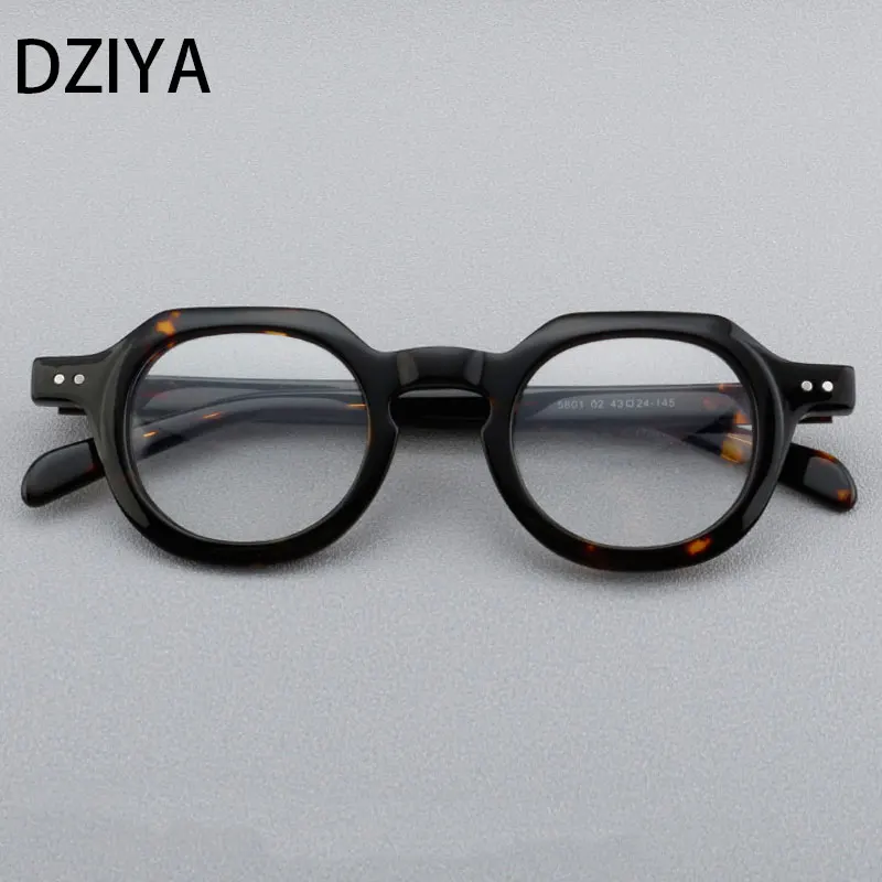 Top Trends: Round Retro Acetate Optical Glasses Frames Men Women Fashion Splicing Glasses Prescription Frame 60378 Shoppable Styles