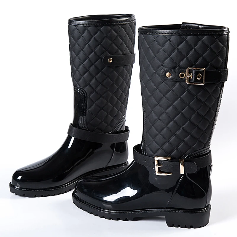 Top Trends: 2023 Fashion Quality Water Rain Shoes Warm Women&#039;s Plaidlady Rain Boots In The Rain Boots Ladys Rainboots Women Boots Shoes Shoppable Styles