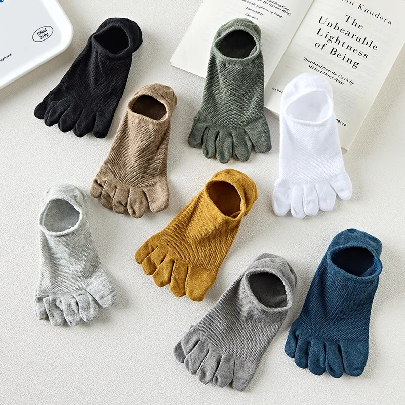 Top Trends: Man Women Slipper Toe Socks Mesh Hollow No Show Socks Sweat-absorbing Boat Sock Ankle Short Socks Breathable Five Finger Socks Shoppable Styles