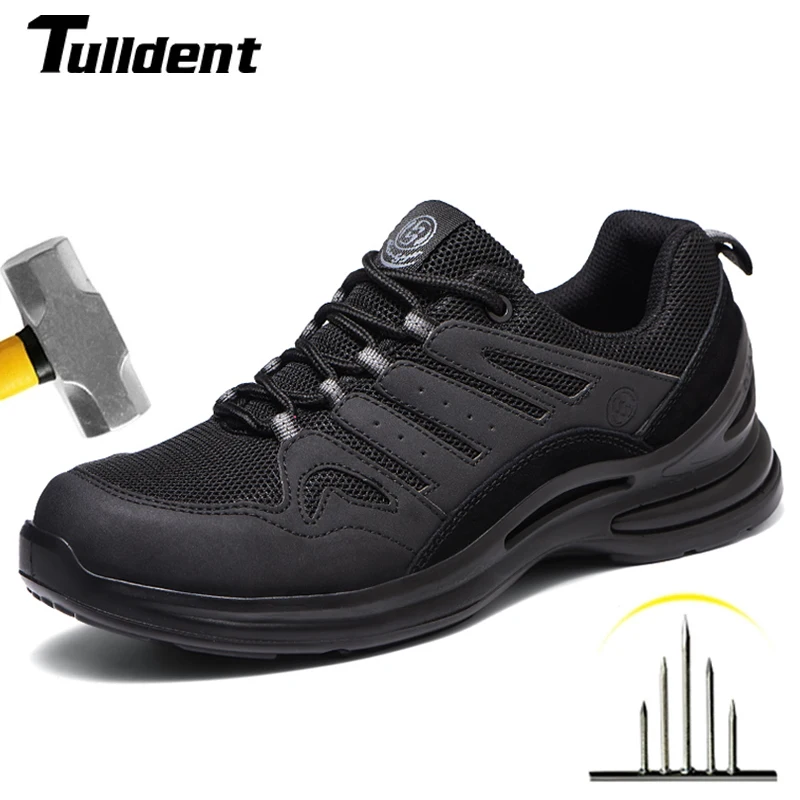 Top Trends: Breathable Work Safety Shoes Anti-smashing Steel Toe Cap MenWorking Shoes Construction Indestructible Work Sneakers Men Shoes Shoppable Styles