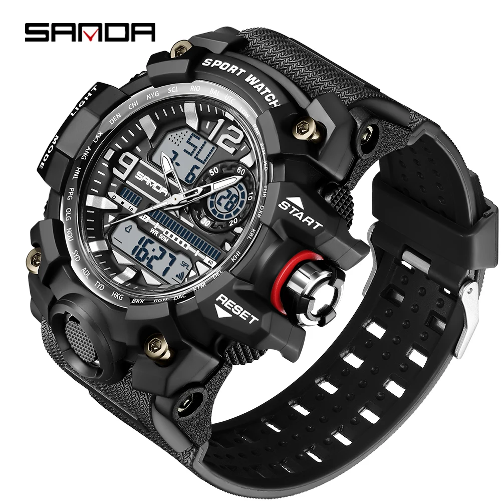 Top Trends: SANDA Brand G- Style Military Watch Men Digital Shock Sports Watches For Man Waterproof Electronic Wristwatch Mens 2024 Relogios Shoppable Styles