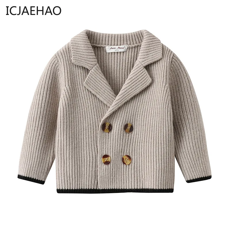 Top Trends: 2023 Korean Baby Cardigans Boys Winter Knit Sweaters Coat Kids Double Breasted Sweater Jacket Children Vintage Knitted Cardigans Shoppable Styles