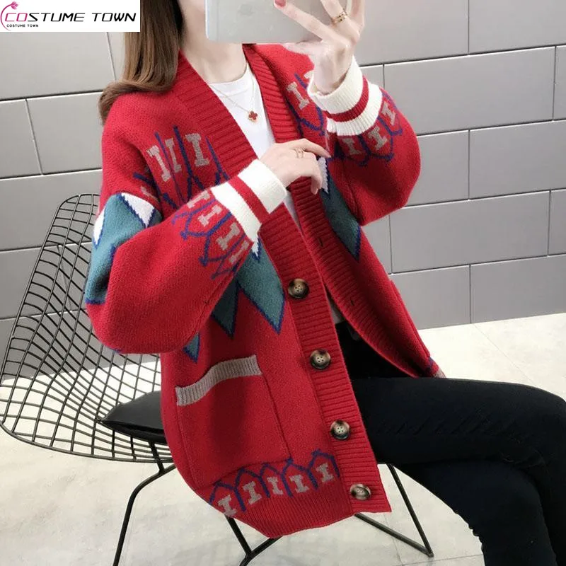 Top Trends: 2023 New Korean Spring And Autumn Knitted Cardigan Women&#039;s Loose Slouchy Large Sweater Elegant Women&#039;s Top Coat Shoppable Styles