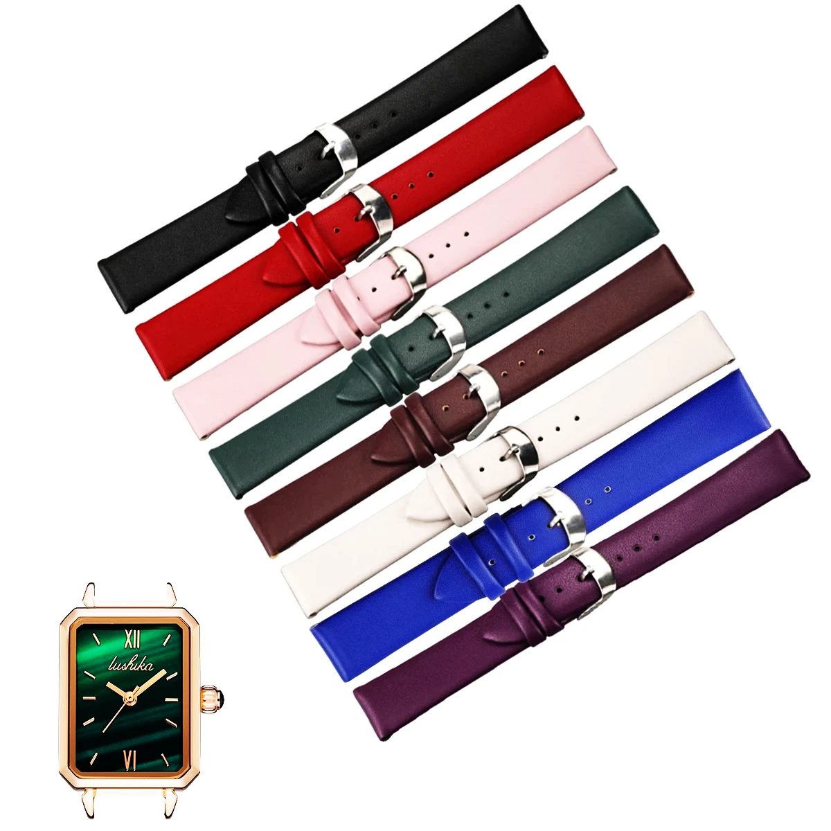 Top Trends: Soft Watch Strap 8mm 10mm 12mm 14mm 16mm 18mm 20mm 22mm 24mm Men Leather Women Watch Band Part Purple Green Strap Watch Shoppable Styles