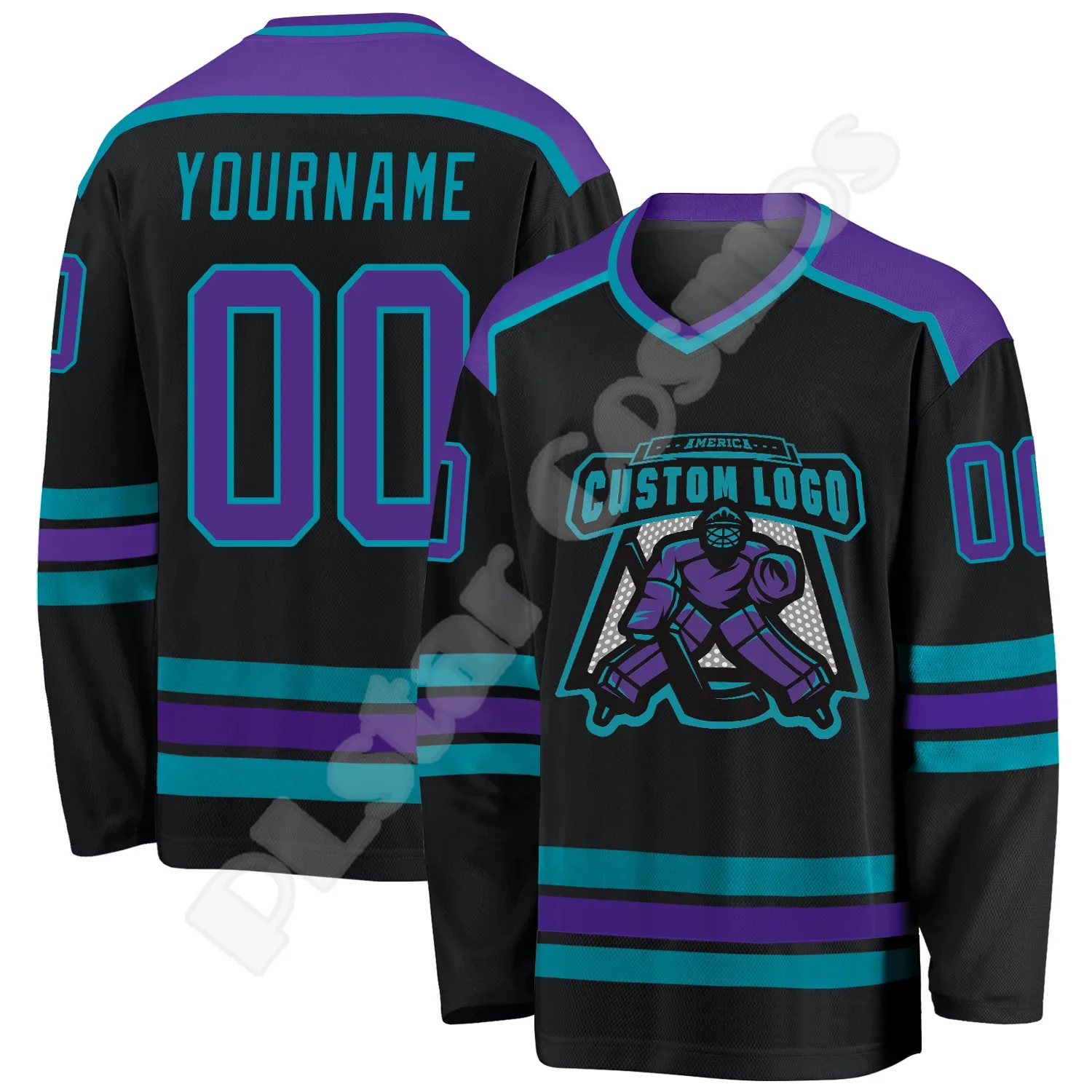 Top Trends: NewFashion Hockey Jersey Custom Name Team Logo Number Colorful Pullover Long Sleeves 3DPrint Harajuku Casual Funny Sweatshirts 0 Shoppable Styles