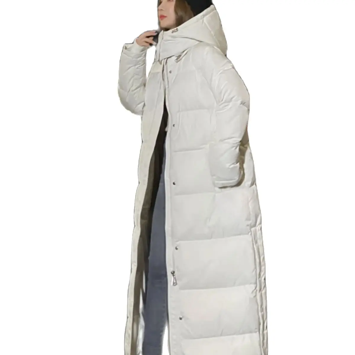 Top Trends: 2023 New White Goose Down Coat Women Ankle Length X-long Black White Fashion Thickened Extra Warm Snowwear Windproof Waterproof Shoppable Styles