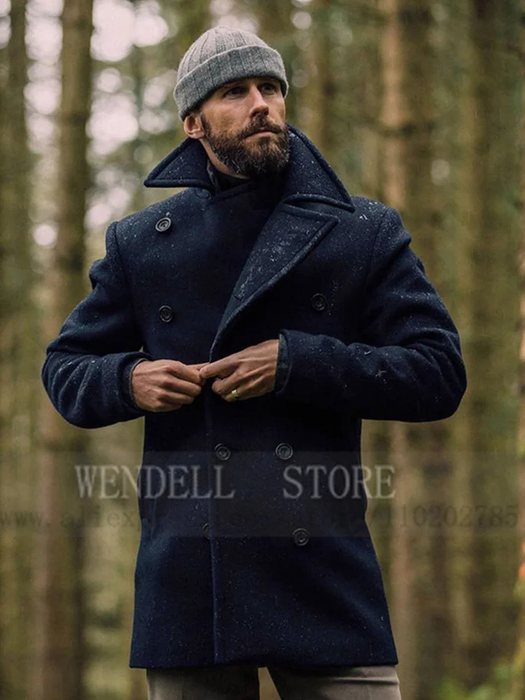 Top Trends: Men's Wool Coat Double Breasted Jacket Windproof Luxury Custom Herren Womens Clothing Jackets Man Winter 2023 Windbreakers Coats Shoppable Styles