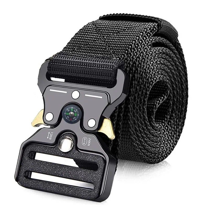 Top Trends: Genuine Tactical Belt Quick Release Outdoor Military Belt Soft Real Nylon Sports Accessories Men And Women Black Belt Plus Size Shoppable Styles