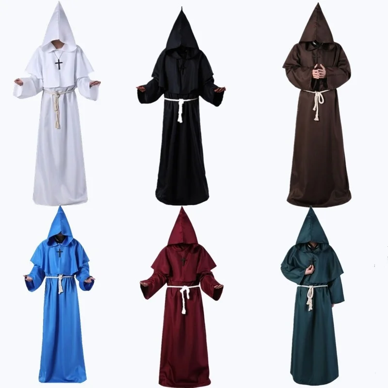 Top Trends: New Halloween Men Medieval Monk Robes Monk Costumes Wizard Costumes Priest Costumes Cosplay Costumes Shoppable Styles