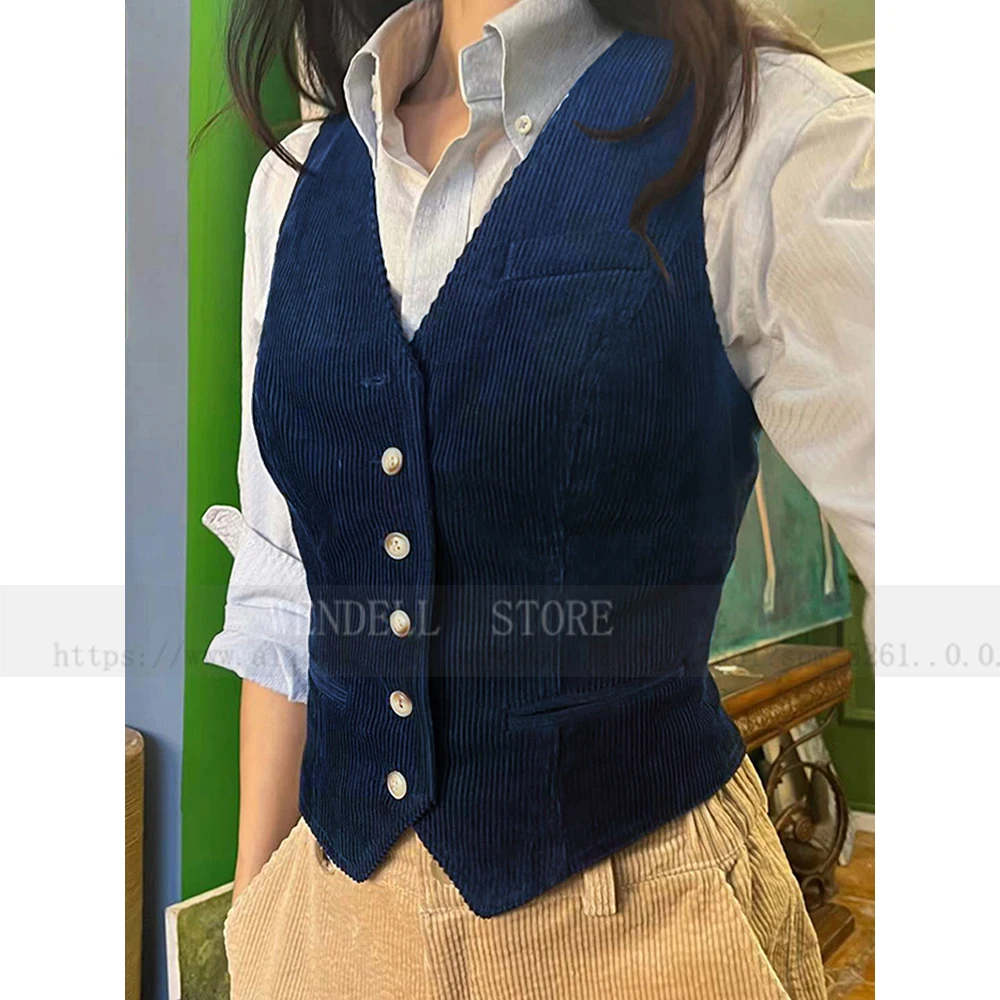 Top Trends: Women Corduroy Vests Sleeveless Jackets Slim Fit Commuting Evenings Short Sets Women's Suit New Outerwear Summer Knit Vest By Shoppable Styles