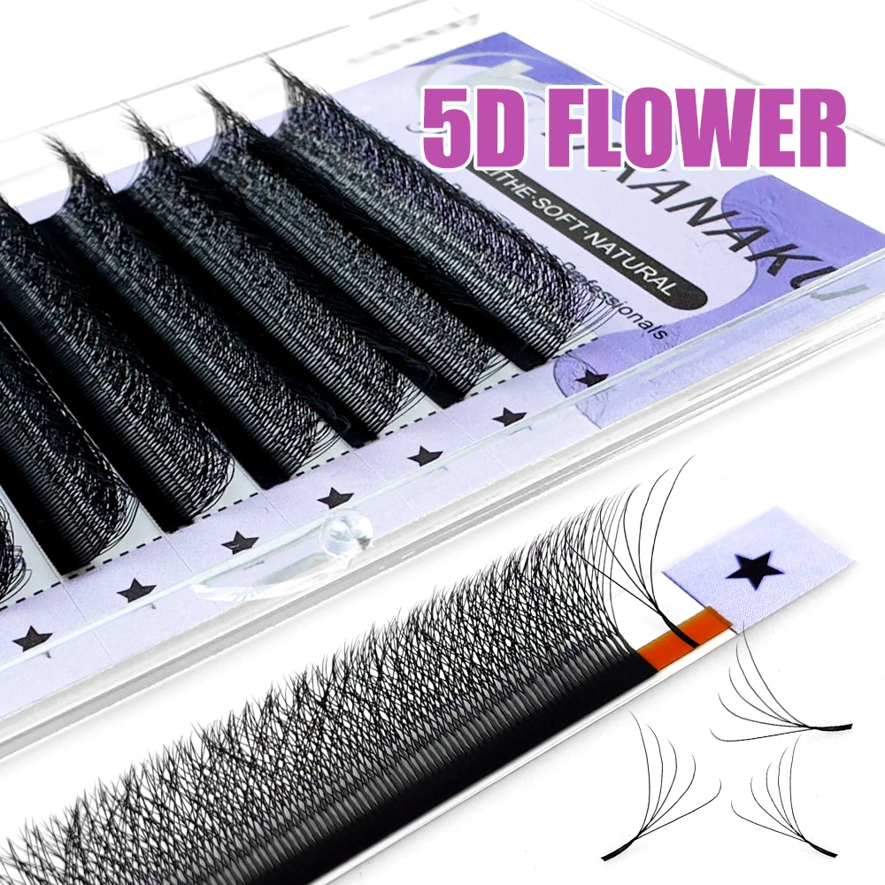 Top Trends: LAKANAKU 5D W Shape Eyelashes Extension Premade Volume Fans Natural Soft C / D / DD W Style Flower Clover Lashes Shoppable Styles