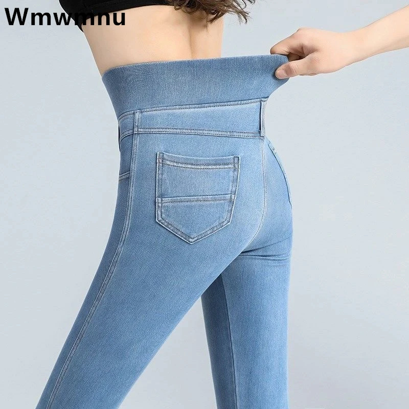 Top Trends: Oversized 38 High Waist Denim Pencil Pants For Women Casual Slim Vaqueros Streetwear Jeans Elegant Skinny Stretch Pantalones Shoppable Styles