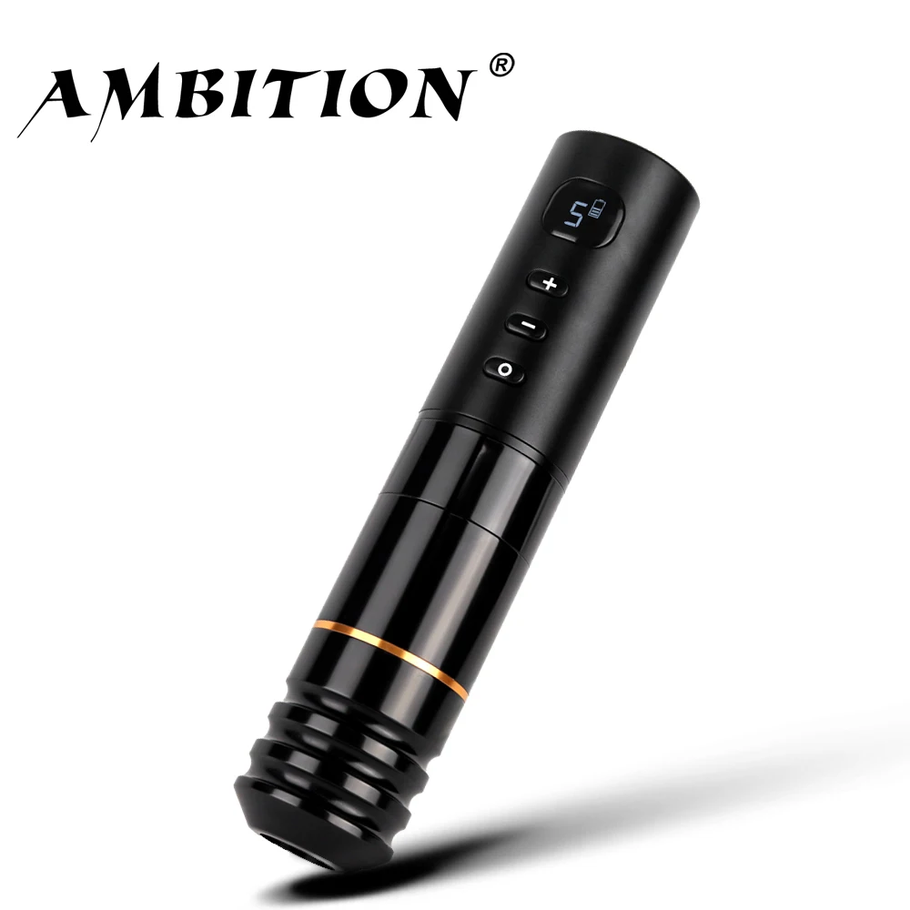 Top Trends: Ambition New Wireless Battery Pen Tattoo Machine Portable Strong Motor Battery Power Professional Makeup Tattoo Equipment Shoppable Styles