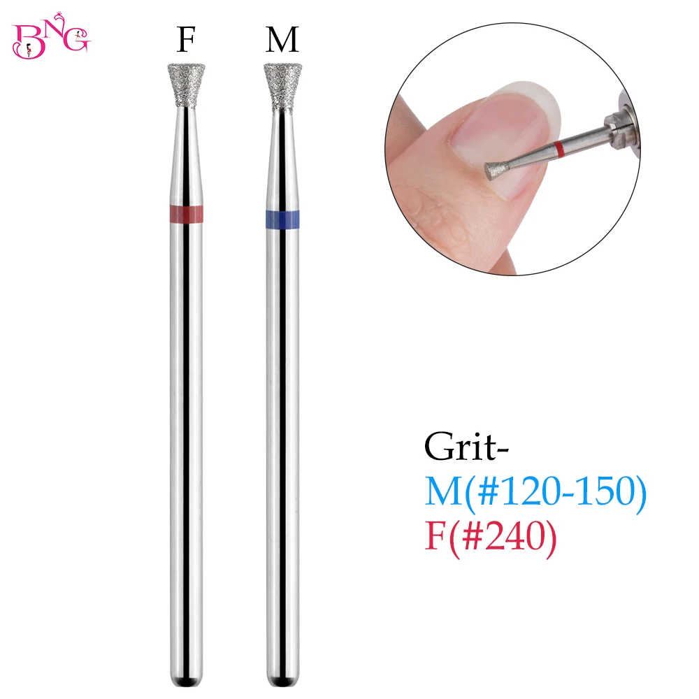 Top Trends: BNG Inverted Cone Russian Cuticle Bit 2.5*2.5mm Diamond Nail Drill Bits Electric Manicure Drill Rotary Burr Nails Accessories Shoppable Styles