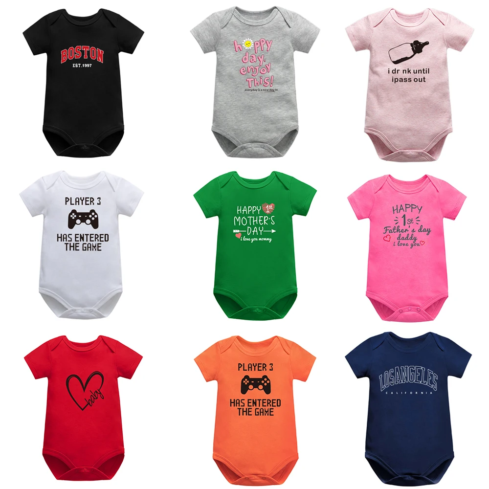 Top Trends: Baby Bodysuits 100% Cotton Infant Body Short Sleeve Clothing Similar Jumpsuit Cartoon Printed Baby Boy Girl Clothes Shoppable Styles