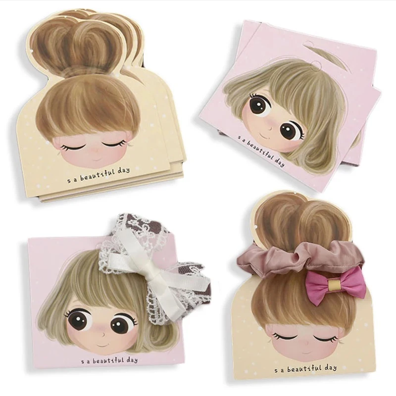 Top Trends: Cute Small Girs Display Cards For DIY Kid Hair Accessories Retail Price Tags Holder Label Barrettes Packing Paper Card Shoppable Styles