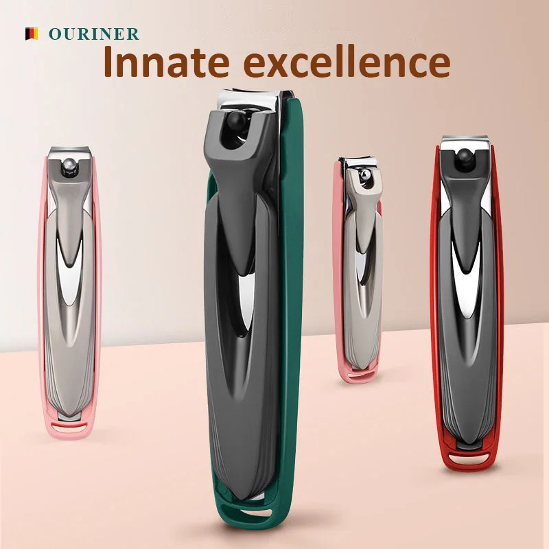 Top Trends: Colorful Nail Clippers Anti-Splash Nail Cutter Detachable Design Fingernail Clippers Stainless Steel Manicure Nail Tool Shoppable Styles