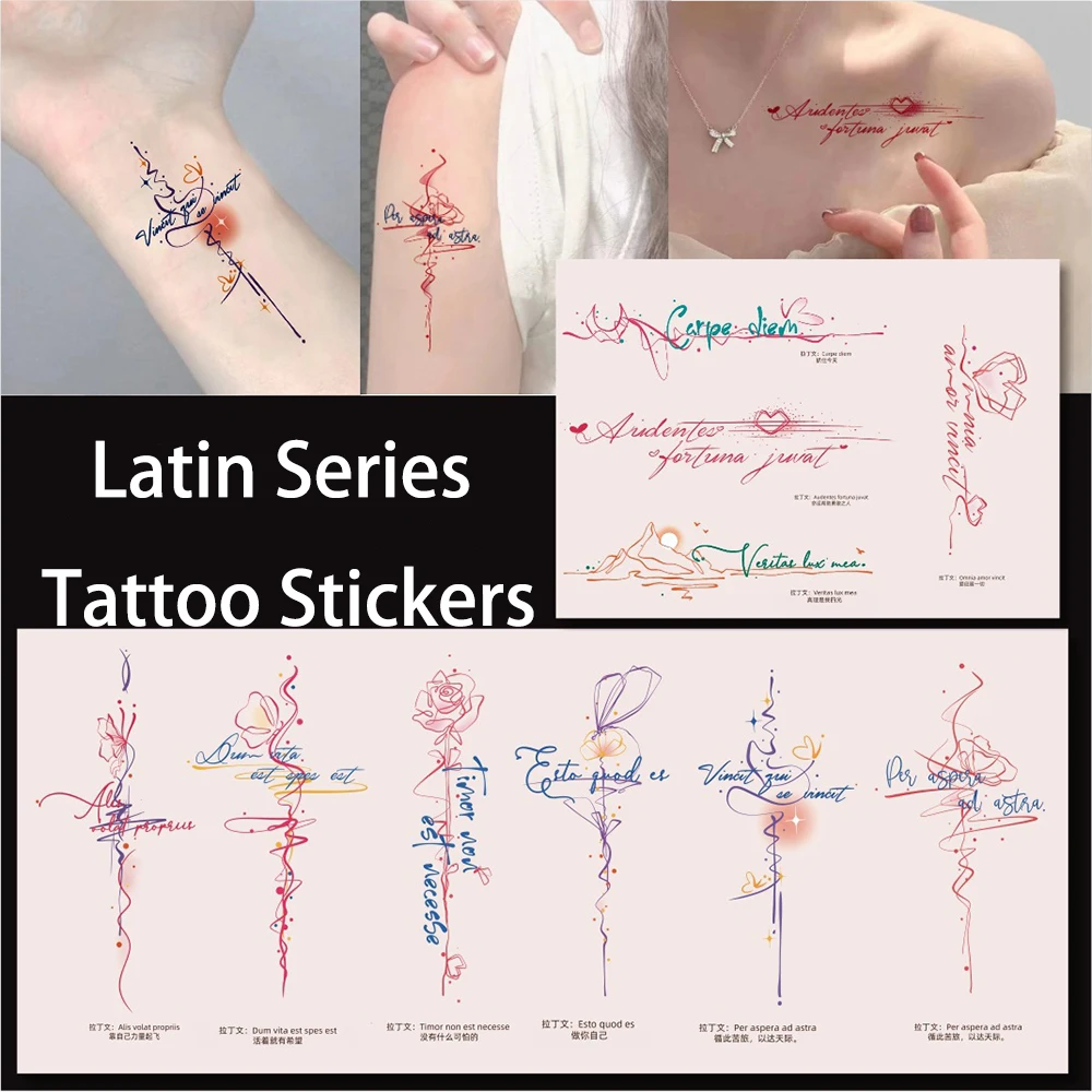 Top Trends: Temporary Tattoo Stickers 10pcs / set Sexy Colourful Latin Arm Collarbone Waterproof Tattoo Set Shoppable Styles