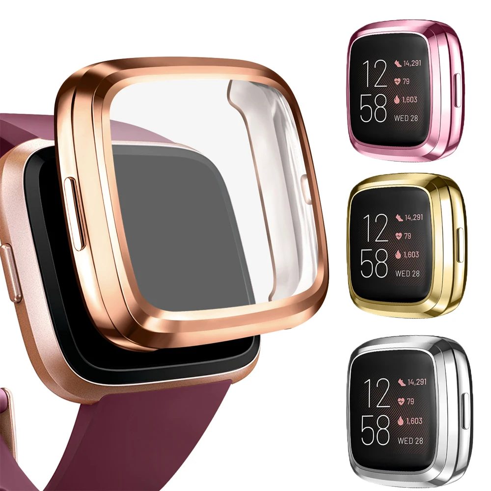 Top Trends: Screen Protector Tpu Case For Fitbit Versa 2 Versa 3 Versa Lite Waterproof Smartwatch Shell Bumper Cover For Fitbit Versa Sense Shoppable Styles