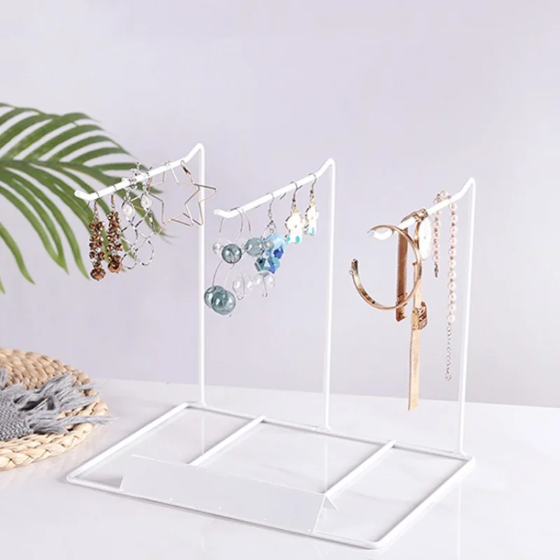 Top Trends: Metal Jewelry Display Rack Shelf Earrings Necklace Bracelet Ring Organizer Hanger Stand Retail Exhibitor Shop Display Shoppable Styles - Image 6