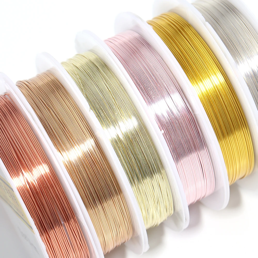 Top Trends: High Quality 6 Colors No Discoloration Copper Wire For Jewelry Making Beading Wire Jewelry Cord String Wire For DIY Beads Shoppable Styles