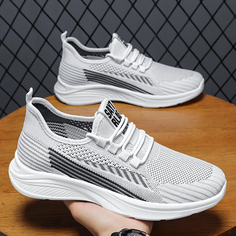 Top Trends: Men&#039;s Shoes 2023 Spring New Trend Men&#039;s Shoes Breathable Lace-up Running Shoes Korean Version Of Light Casual Walking Shoes Men Shoppable Styles