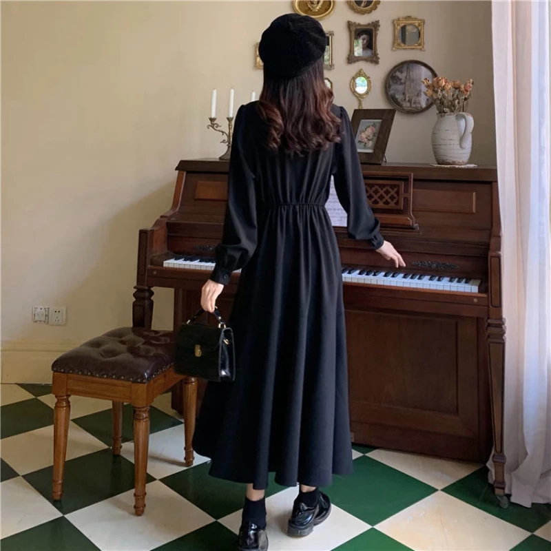 Top Trends: 2022 Spring And Autumn New Korean Fashion Casual Dress Women's Court Style French Stitching Elegant Women's Dress Shoppable Styles - Image 5