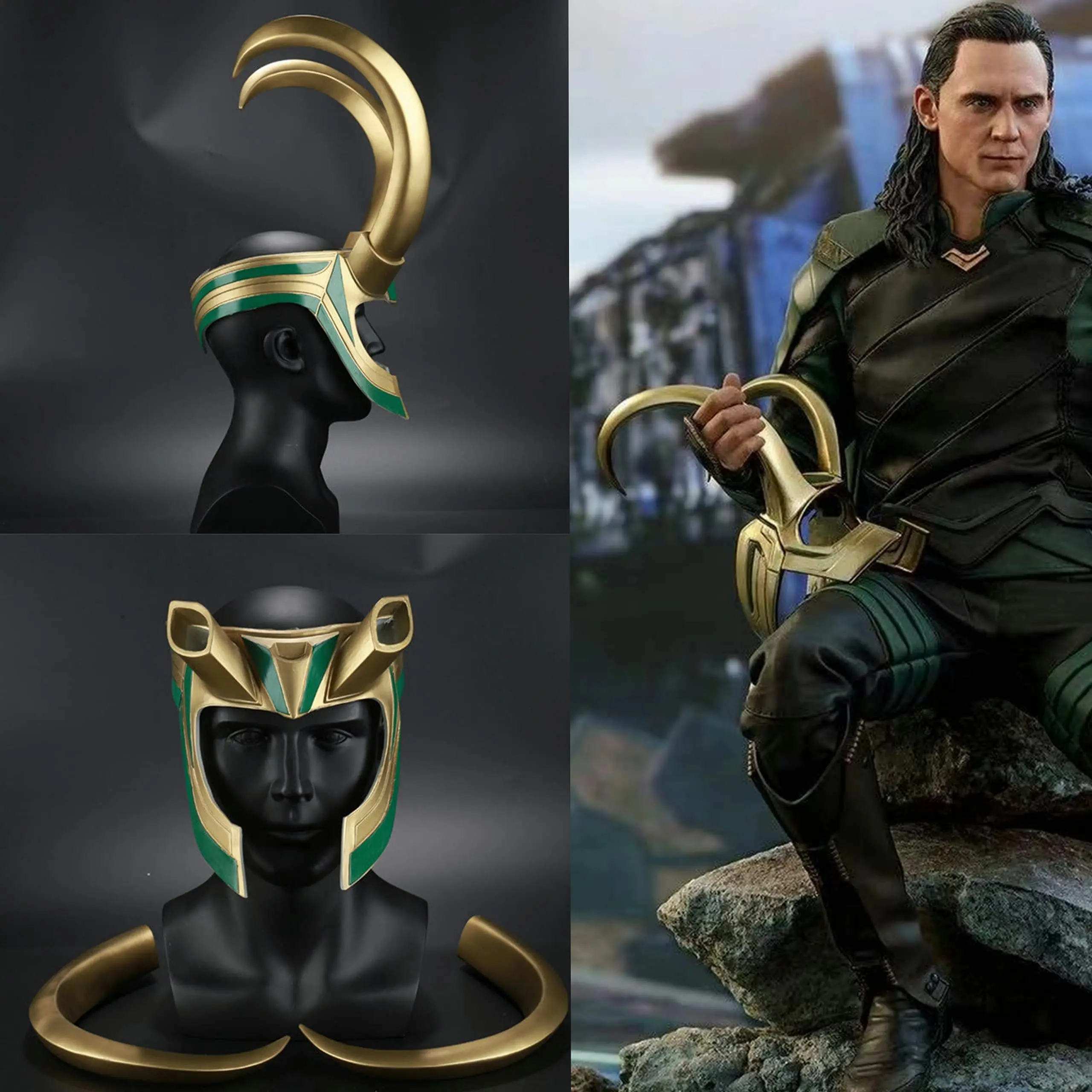 Top Trends: Superhero Helmet With Horns Movie Thor 3 Ragnarok Loki Laufeyson PVC Mask Cosplay Halloween Costumes Props For Adult Kids Shoppable Styles