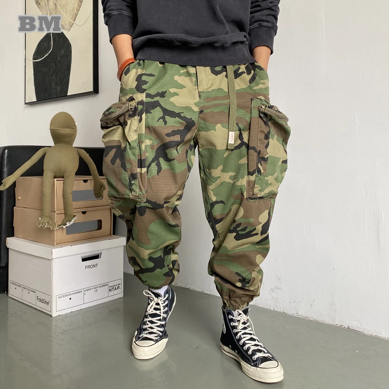 Top Trends: Military Style Camouflage Tactical Pants Streetwear Hip Hop Oversized Harem Jogging Pants Harajuku Casual Cargo Trousers Joggers Shoppable Styles