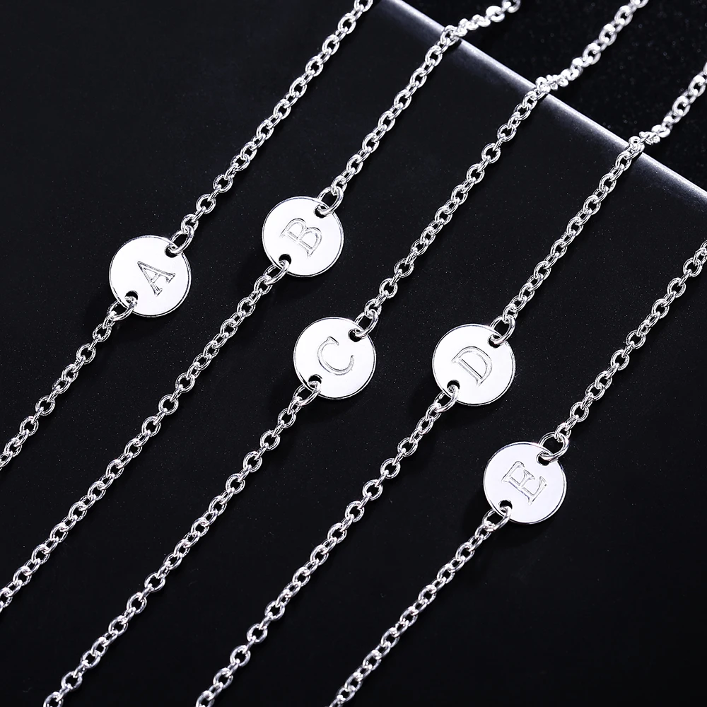 Top Trends: New Trend 925 Sterling Silver 25 Letter Cards Chain Bracelets For Women Fashion Wedding Party Fine Jewelry Christmas Gifts Shoppable Styles