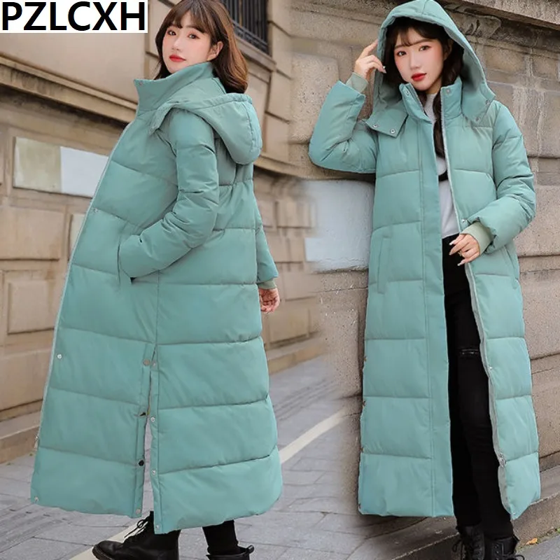 Top Trends: 2023 Women Down Cotton Coat Winter Jacket Female Large Size Hooded Parkas Loose Warm Outwear Extended Version Thickened Overcoat Shoppable Styles