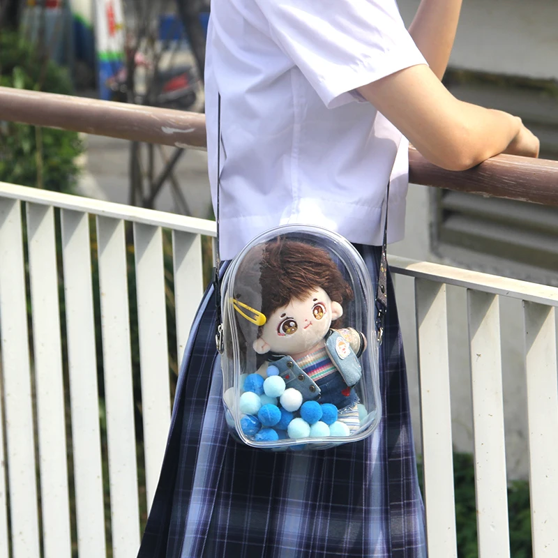 Top Trends: Clear Outdoor Bags For Anime Cartoon Plush Dolls New Style Transparent PVC Fashion Women Girls Crossbody Shoulder Bag Shoppable Styles