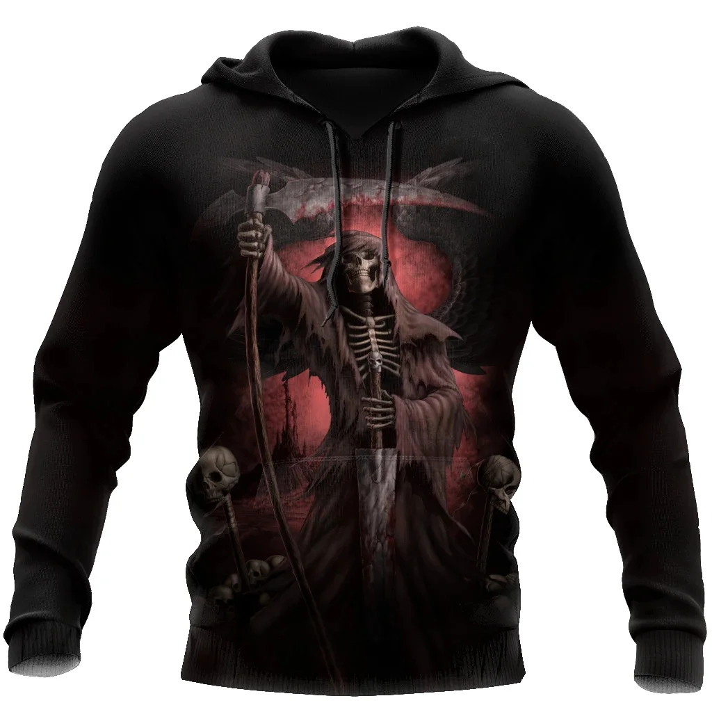 Top Trends: Large Size Hoodies For Men Skull Pattern Hoodie Fashion Daily Leisure Comfortable Sweatshirt Trend Element Style Tops Clothing Shoppable Styles