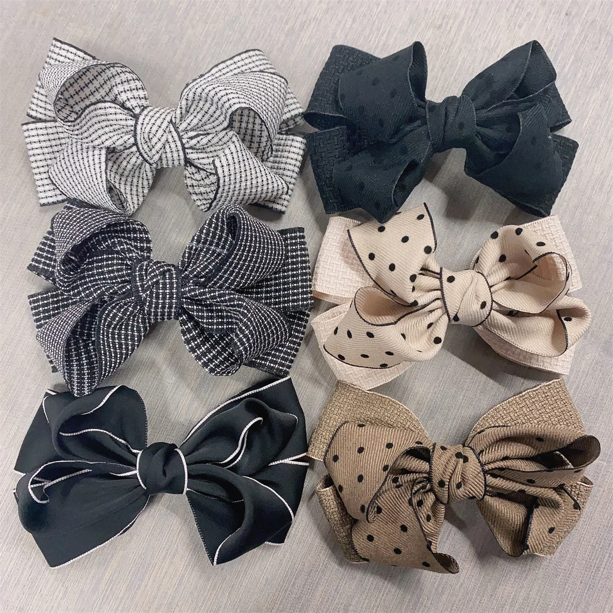 Top Trends: Handmade Bow Hairpin For Girl Houndstooth Plaid Hairpin Rhinestone Temperament Ponytail Clip Spring Clip Back Head Top Clip Shoppable Styles - Image 5