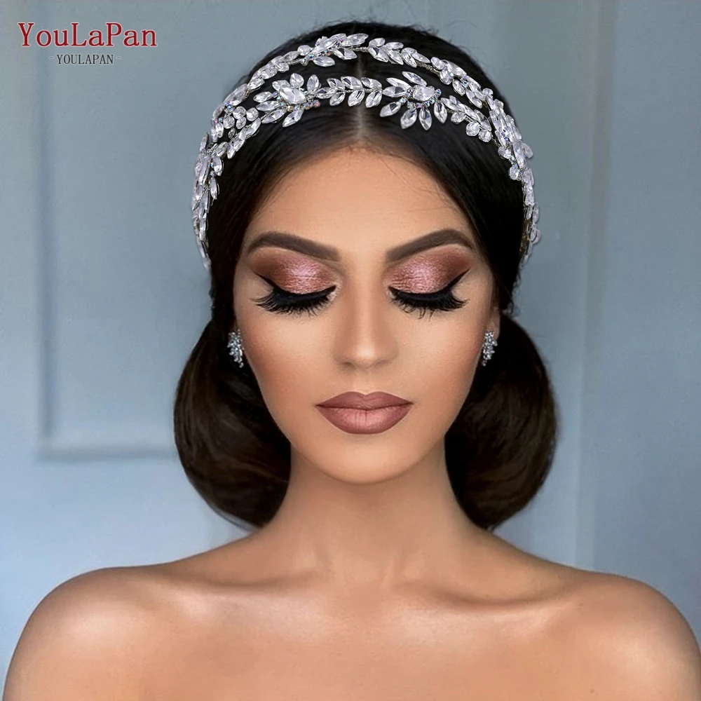 Top Trends: YouLaPan HP450 Bridal Crown Silver Wedding Tiara Rhinestone Bride Headband Shiny Pageant Crown Women Hair Jewelry Accessories Shoppable Styles