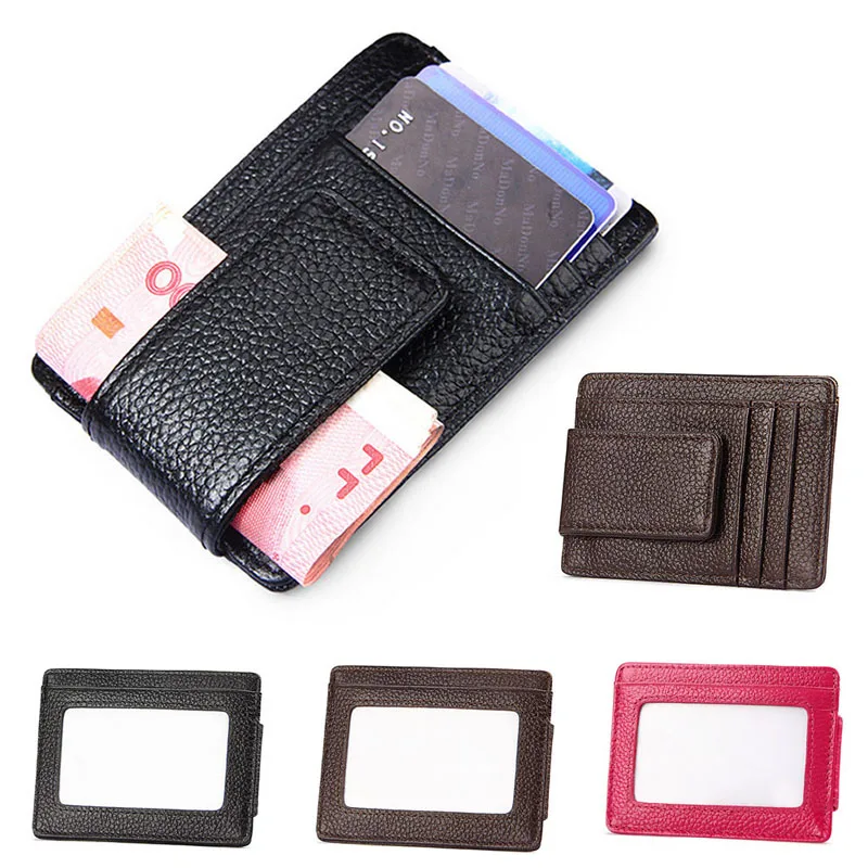 Top Trends: Mens Leather Money Clip Front Pocket Wallet Magnetic Credit Card Holder Shoppable Styles