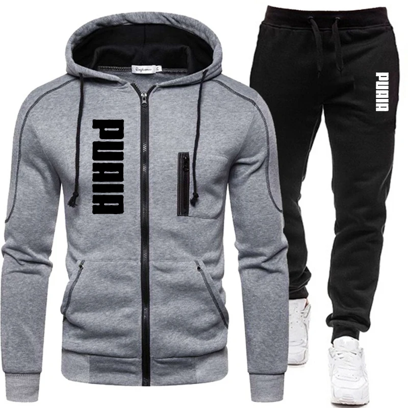 Top Trends: Men's Tracksuit Casual Jogging Suit Outdoor Set Zipper Hoodies + Black Sweatpant 2Pcs 2023 Spring Fashion New Streetwear Shoppable Styles