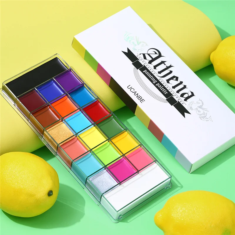 Top Trends: UCANBE 20 Colors Face Body Painting Oil Safe Kids Flash Tattoo Painting Art Halloween Party Makeup Fancy Dress Beauty Palette Shoppable Styles