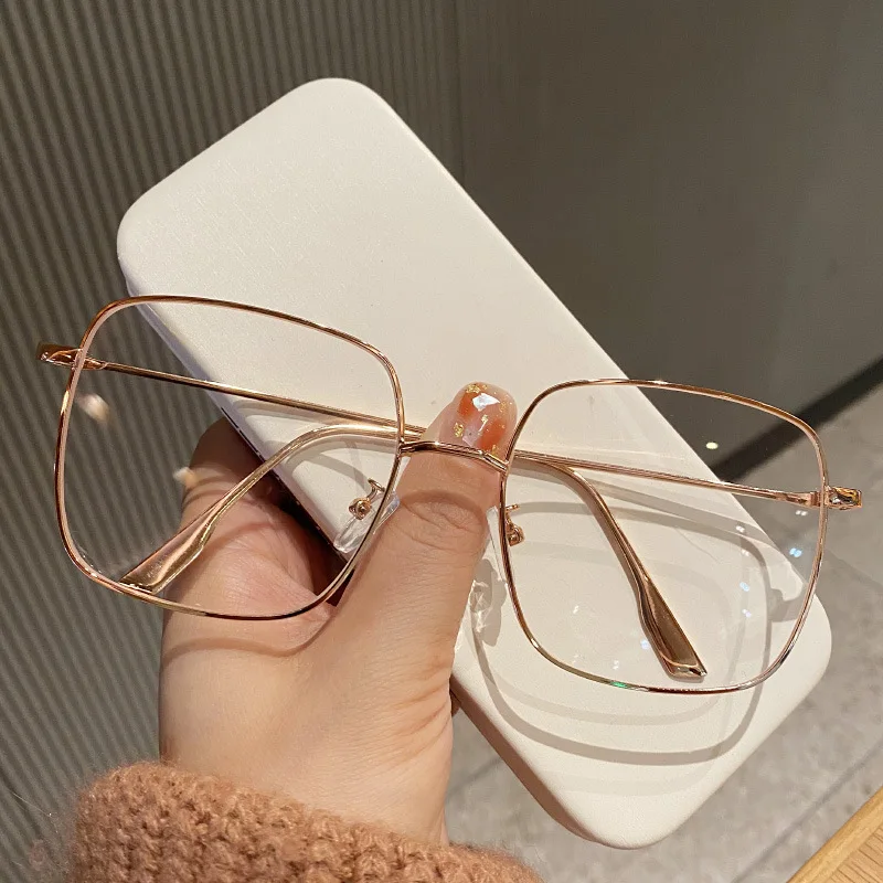 Top Trends: Fashion Clear Glasses Women Metal Frame Glasses Girls Student EyeGlasses Computer Glasses Blue Light Blocking Glasses очки Shoppable Styles