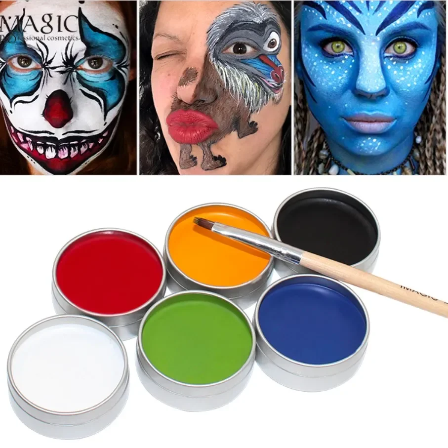 Top Trends: 1pcs Halloween Beauty Monochrome Oil Paint Makeup Face Flash Tattoo Face Body Paint Oil Painting Art Makeup Face Paint Wholesale Shoppable Styles