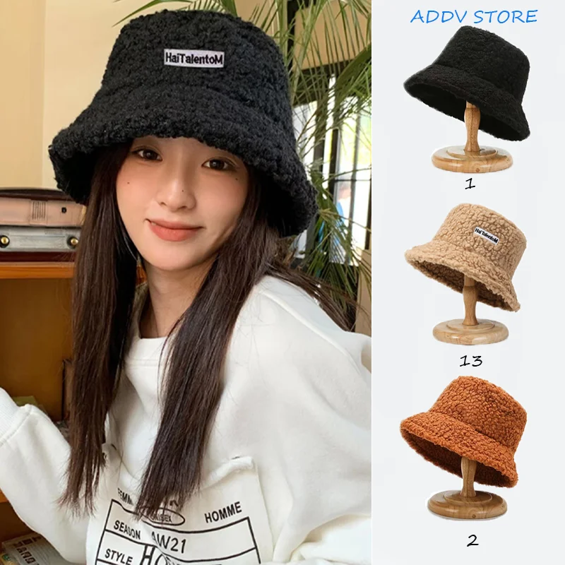 Top Trends: Winter Lamb Fleece Pot Hat For Men And Women Solid Color Warm And Cold Protection Teddy Plush Hat Bucket Hat Panama Men Shoppable Styles