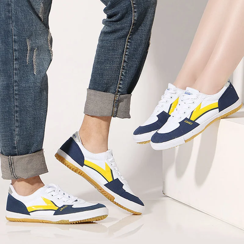 Top Trends: EU35-44 White-yellow Canvas Couple Retro Comprehensive Training Fitness Table Tennis Shoes Shoppable Styles