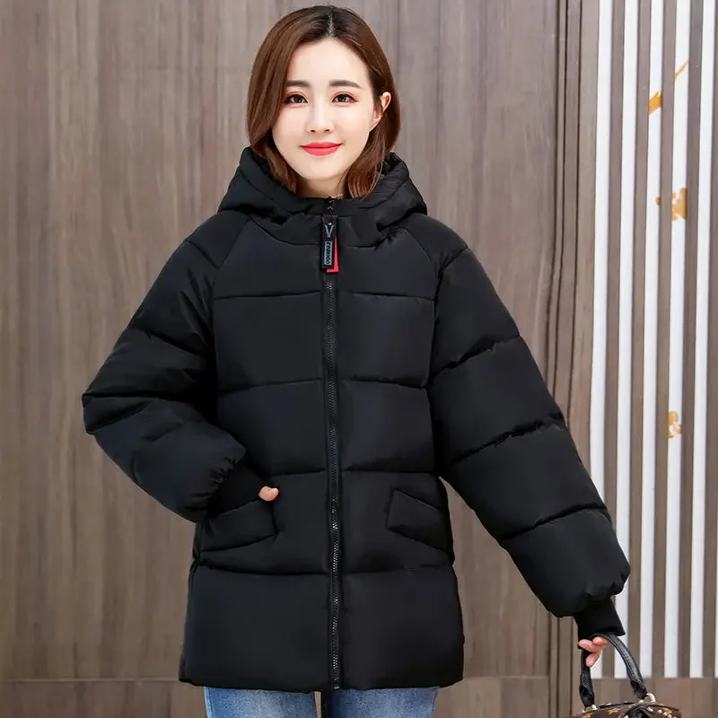 Top Trends: 2023 Oversize 8XL Winter Coat Parkas Women Puffer Jacket Thick Warm Coat Long Sleeve Casual Loose Outerwear Snowwear Solid Shoppable Styles - Image 3