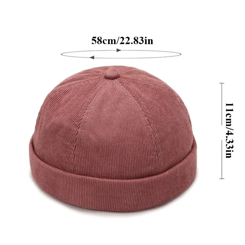 Top Trends: Fashion Hip Hop Beanie Street Hat Men Skullcap Women Winter Warm Brimless Baggy Melon Cap Cuff Docker Fisherman Beanies Hats Shoppable Styles - Image 3