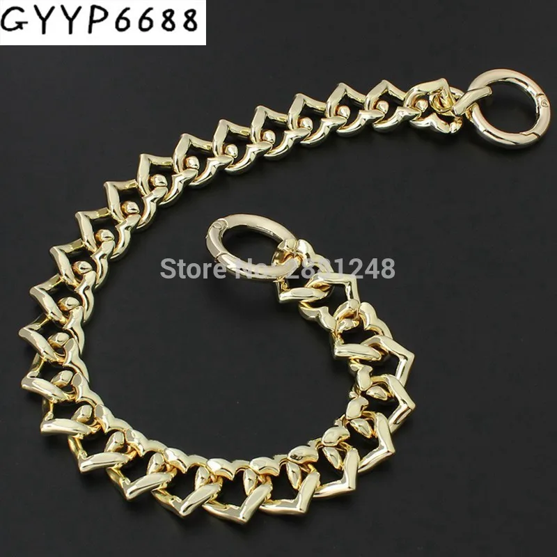 Top Trends: 18mm New Grade Love Heart Shape Zinc Alloy Chain Strap Bag Parts Handles Accessory Factory Plating Wholesale Handbag Shoppable Styles