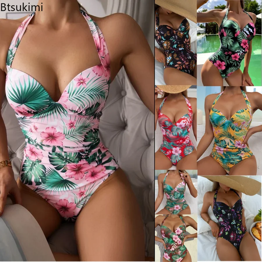 Top Trends: New 2024 Summer Swimwear Women One Piece Sexy Flower Pint Beach Outfits Women Slim Fit Swimsuit For Girls Beachwear Sexy Bikinis Shoppable Styles