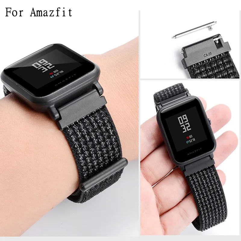 Top Trends: 20mm / 22mm Nylon Loop Watch Band For Amazfit GTS / 2 / 2e / 3 / GTS2 Mini / GTR 3 Pro / 47mm / GTR2 / 2e / stratos 2 / 3 Bracelet Amazfit Bip-u Strap Shoppable Styles