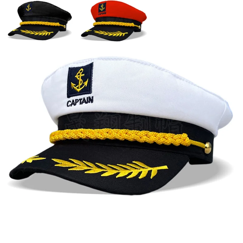 Top Trends: Adult Yacht Military Captain Hats Adjustable Men Women Navy Marine Admiral Cap Costume Party Fancy Dress Accessories Shoppable Styles