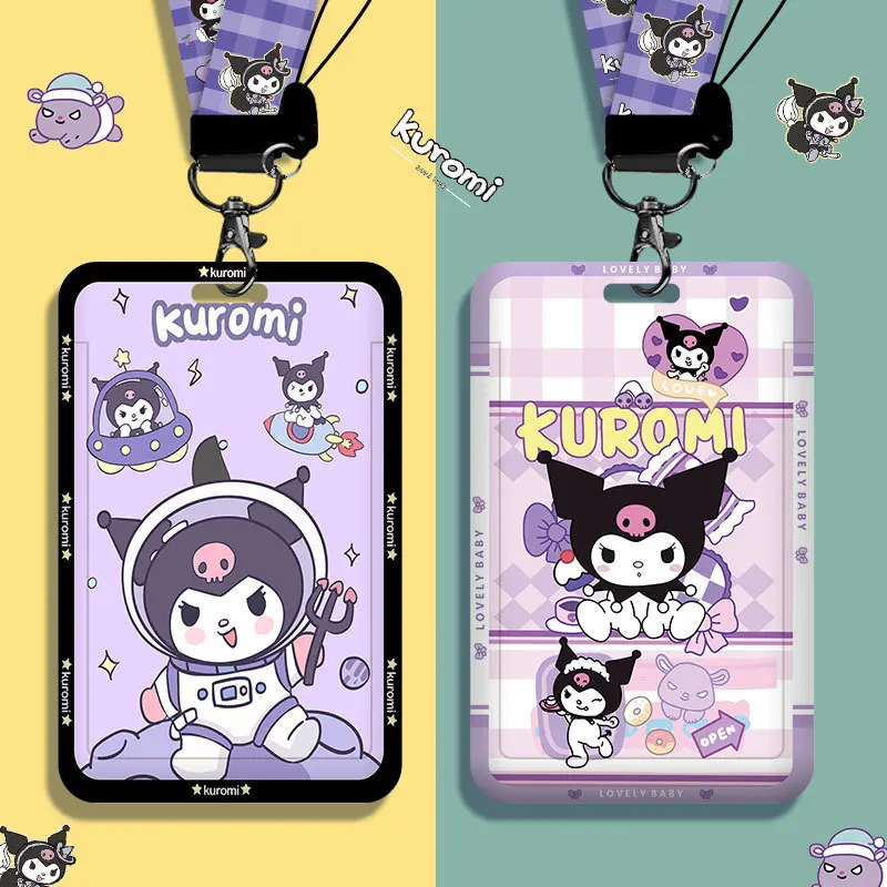 Top Trends: Anime Kulomi Sanrio Original PVC Card Cover Lanyard ID Student Hanging Neck Rope Cartoons Protective Case Wholesale Available Shoppable Styles - Image 2